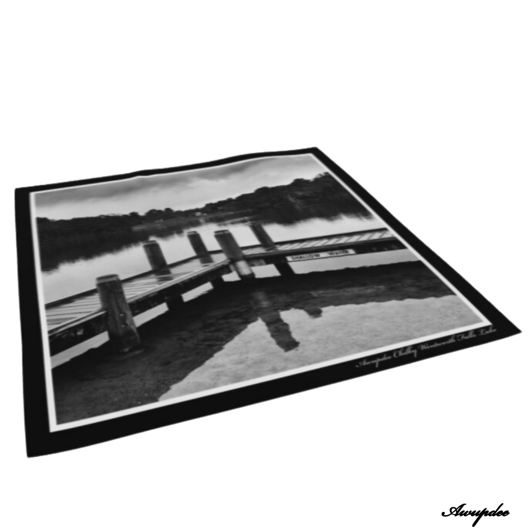 P2001 Awupdee Chilby Shallow Water ~ 90cm x 90cm Silk Scarf
