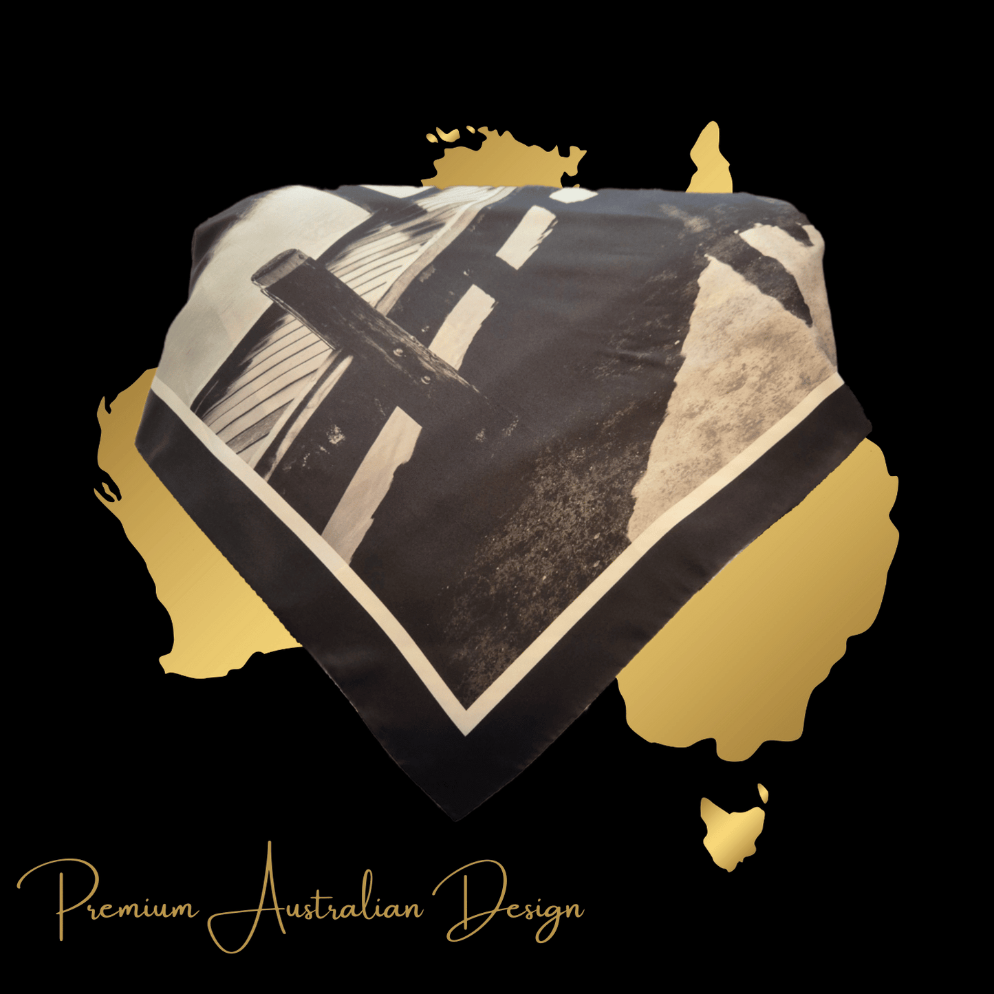 P2001 Awupdee Chilby Shallow Water ~ 90cm x 90cm Silk Scarf