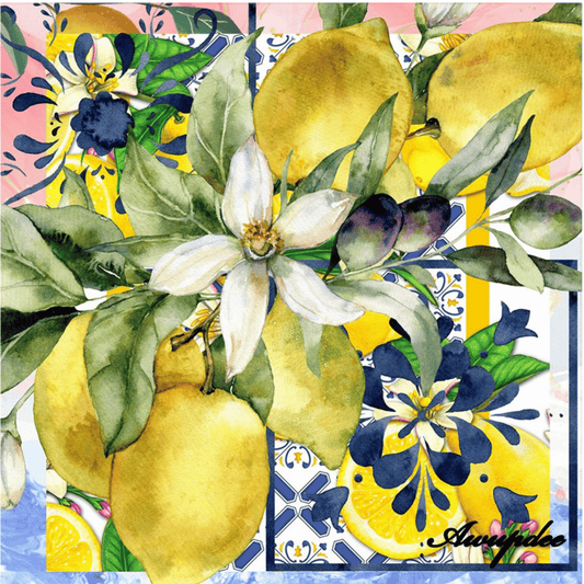 A11002  AWUPDEE WHOLESALE "Jaune" silk scarf