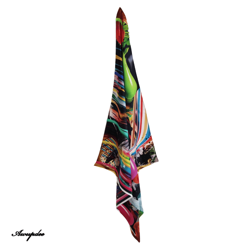 A3039 AWUPDEE WHOLESALE  "Neon Mirage"silk scarf