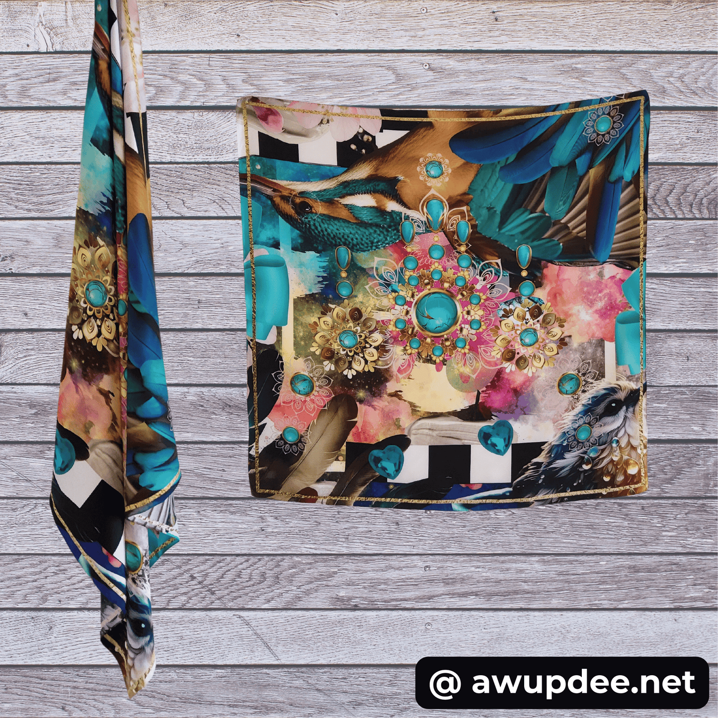 109 Pastiche Design "Étoffes Plumes" Silk Scarf