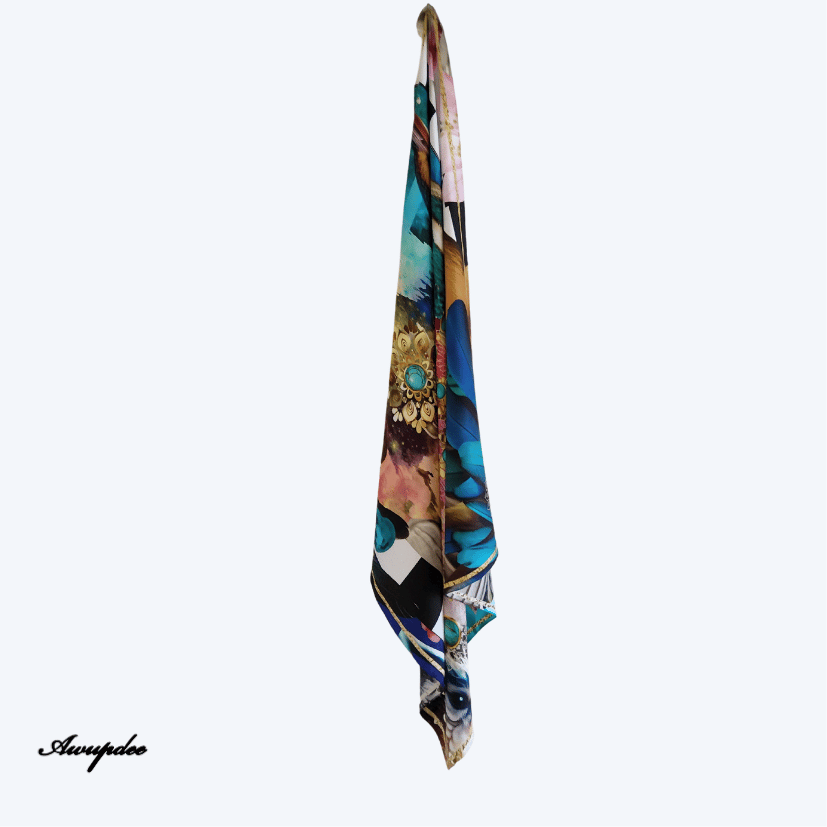 109 Pastiche Design "Étoffes Plumes" Silk Scarf