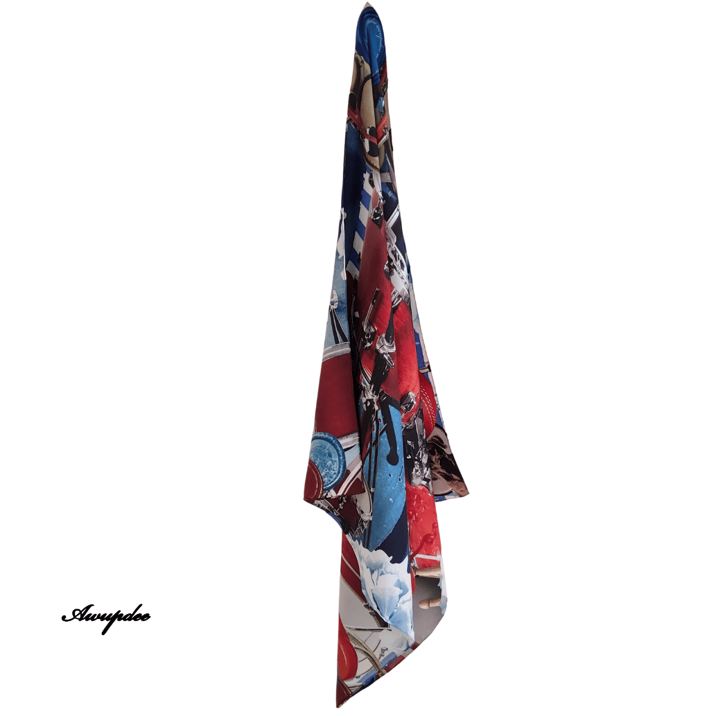 A3008 AWUPDEE WHOLESALE Pastiche Design "Tambours" Silk Scarf