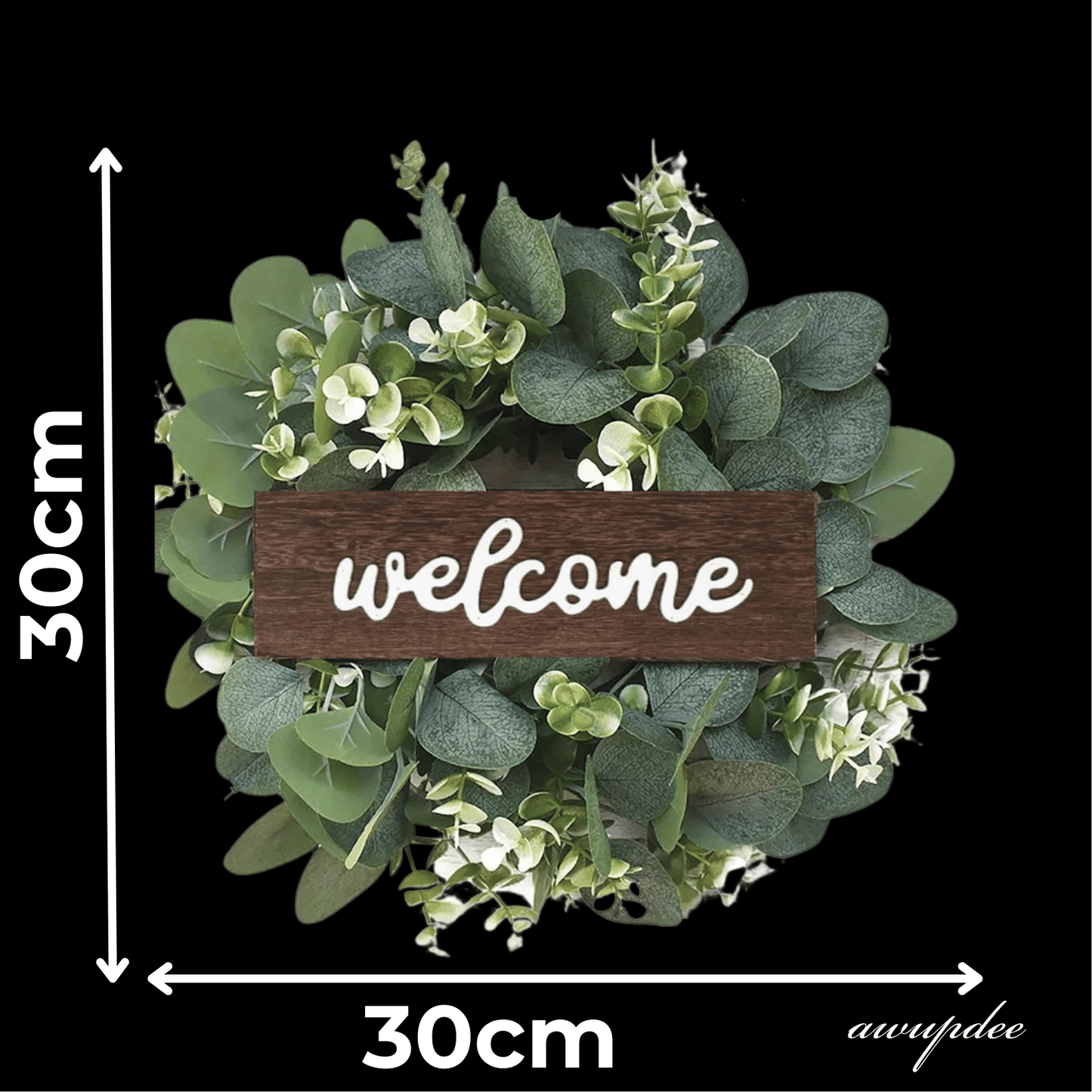 Awupdee Eucalyptus Welcome Door Wreath 30 x 30