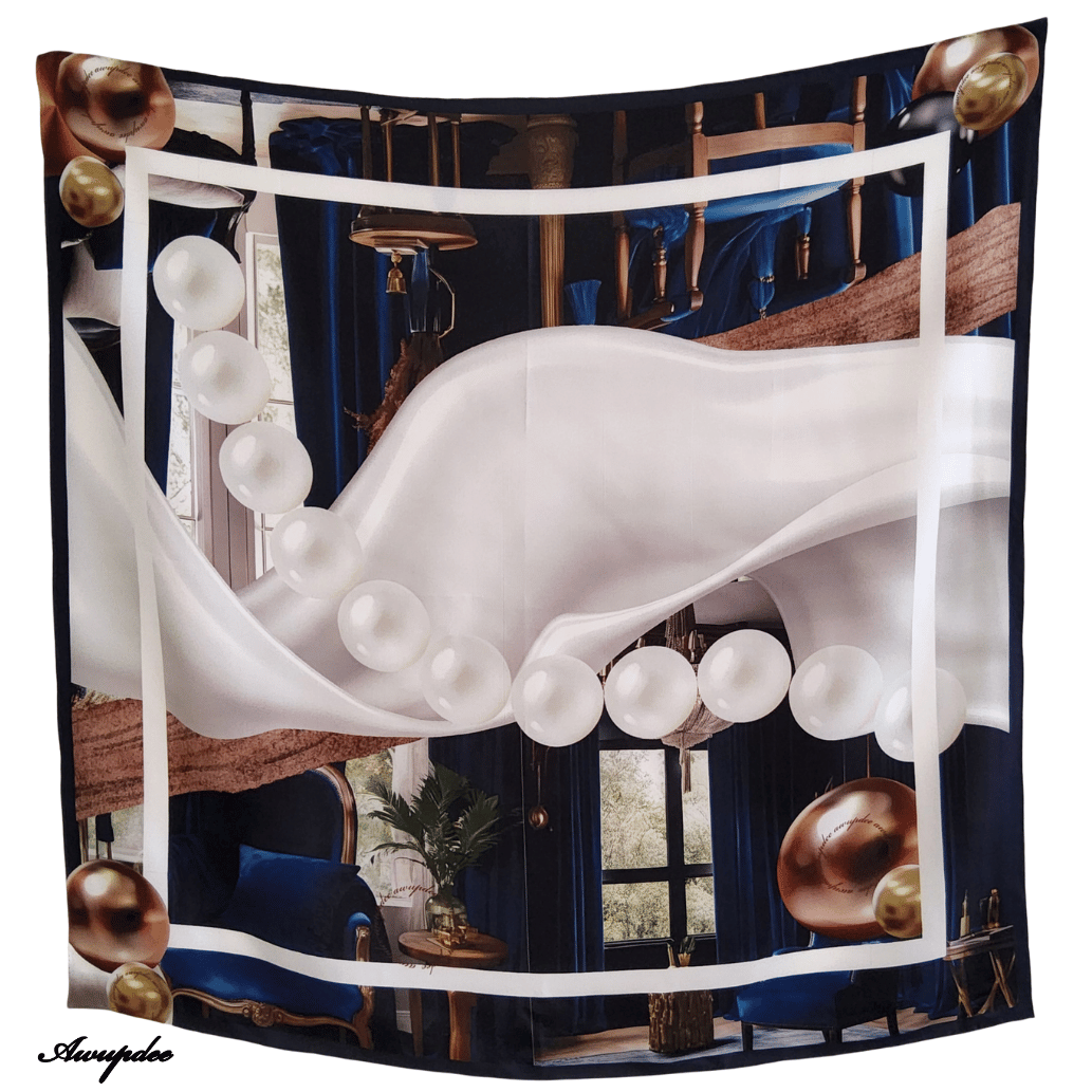 108 Pastiche Design "Antiquités" Silk Scarf