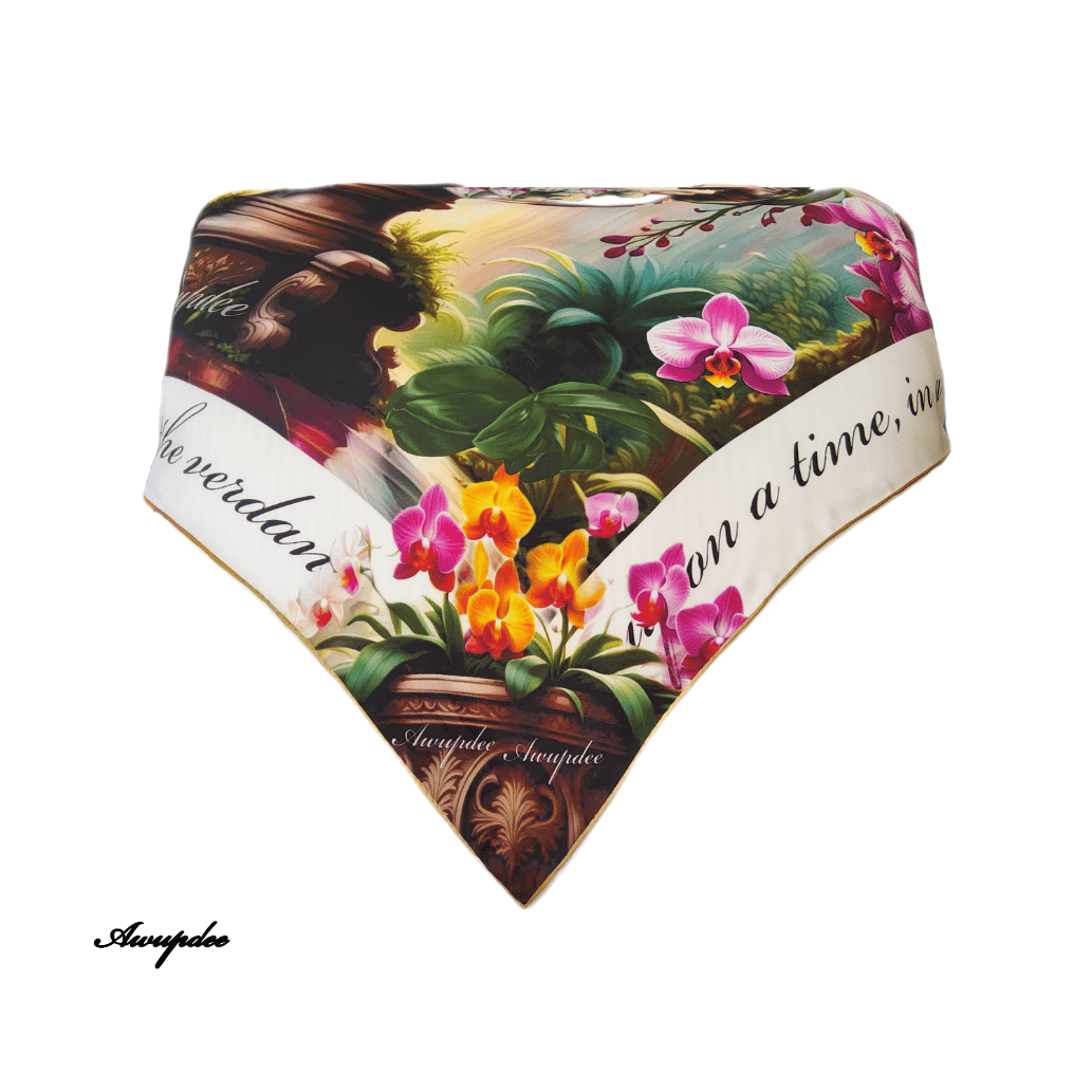 A3041 AWUPDEE WHOLESALE "Orchidées" Silk Scarf