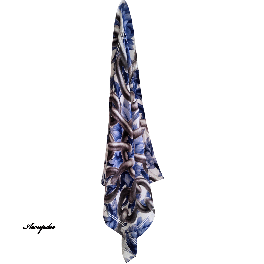 A5006 "Chaîne" Silk Scarf 90cm X 90cm