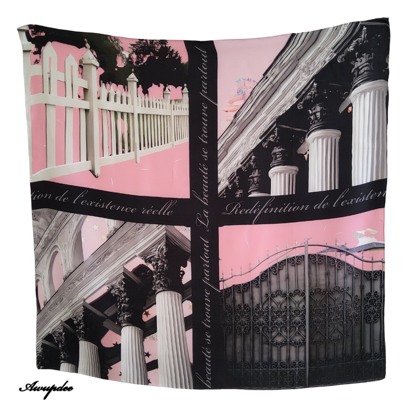 88 Pastiche Design "Gates" Silk Scarf