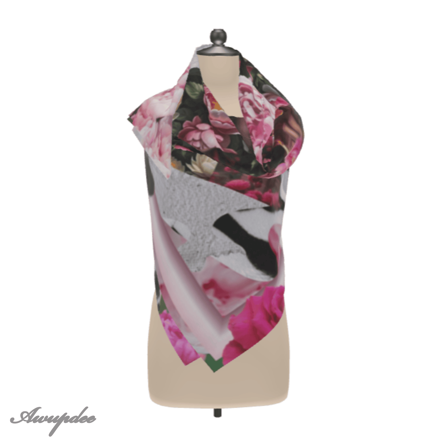 A247 AWUPDEE WHOLESALE "Blooming Well" Silk Scarf