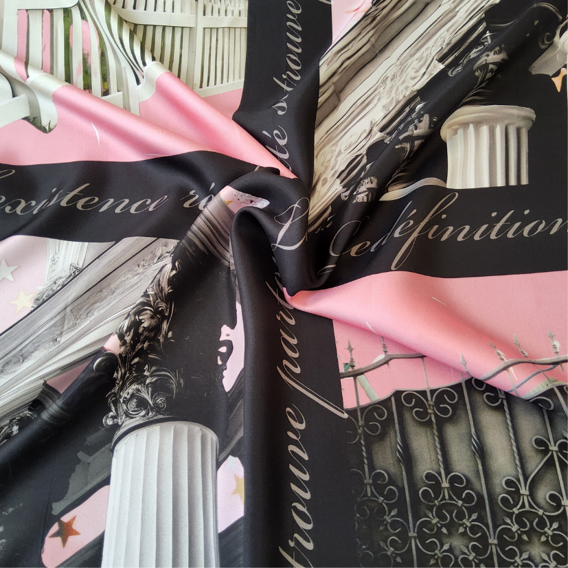 88 Pastiche Design "Gates" Silk Scarf