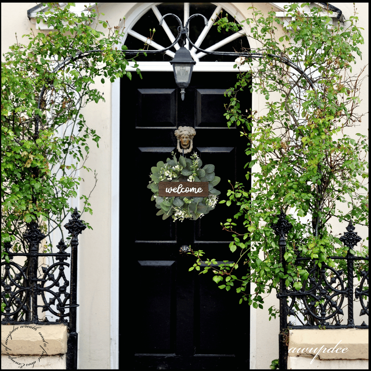 Awupdee Eucalyptus Welcome Door Wreath 30 x 30