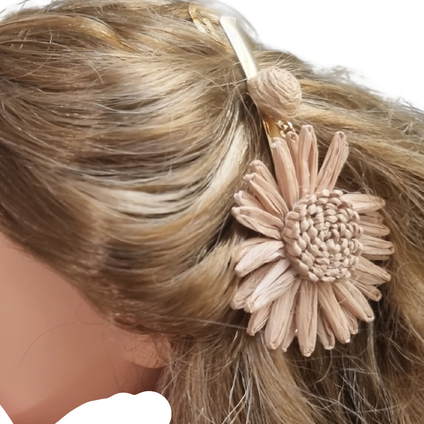 Platinum Hair Slides "Cream"( set of two)