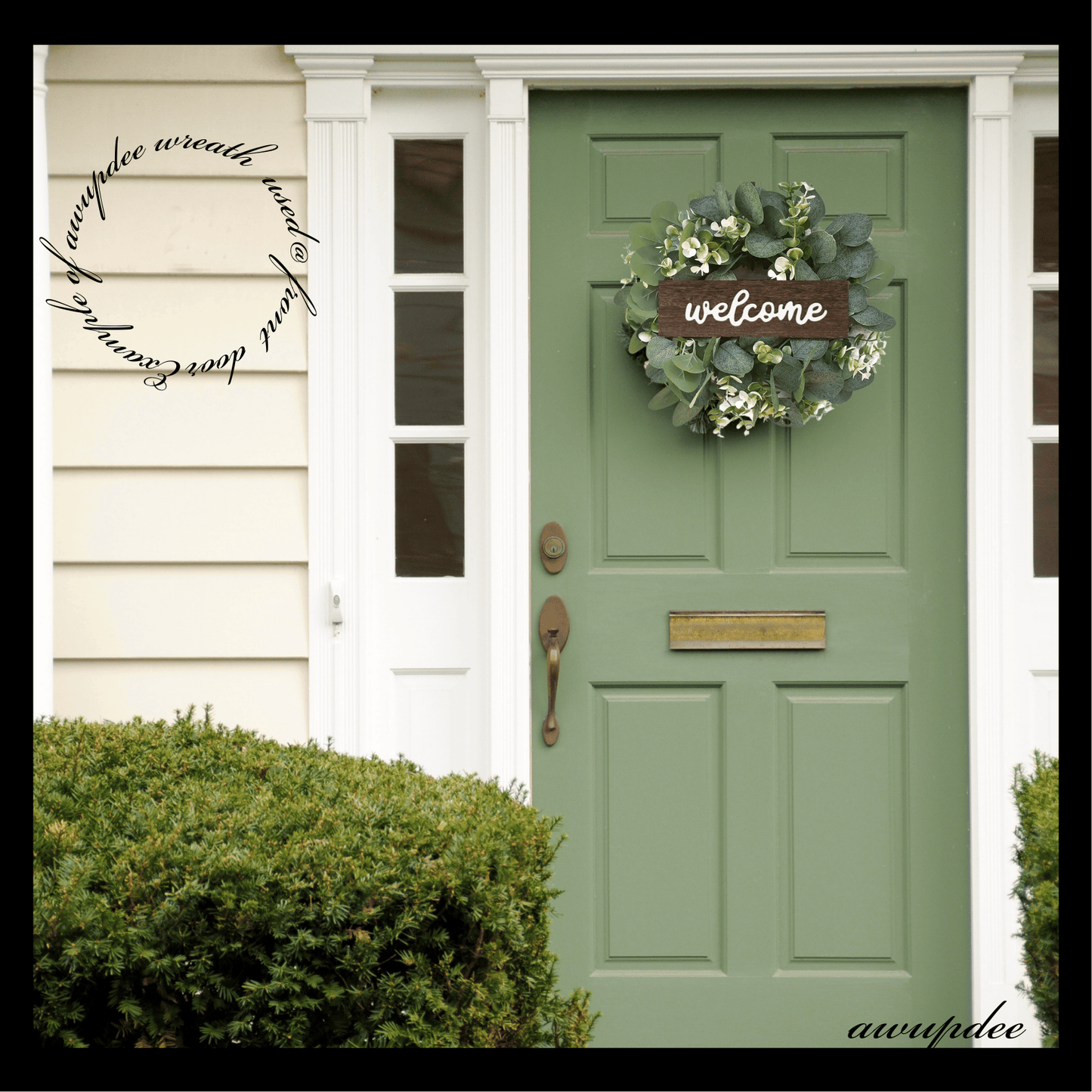 Awupdee Eucalyptus Welcome Door Wreath 30 x 30