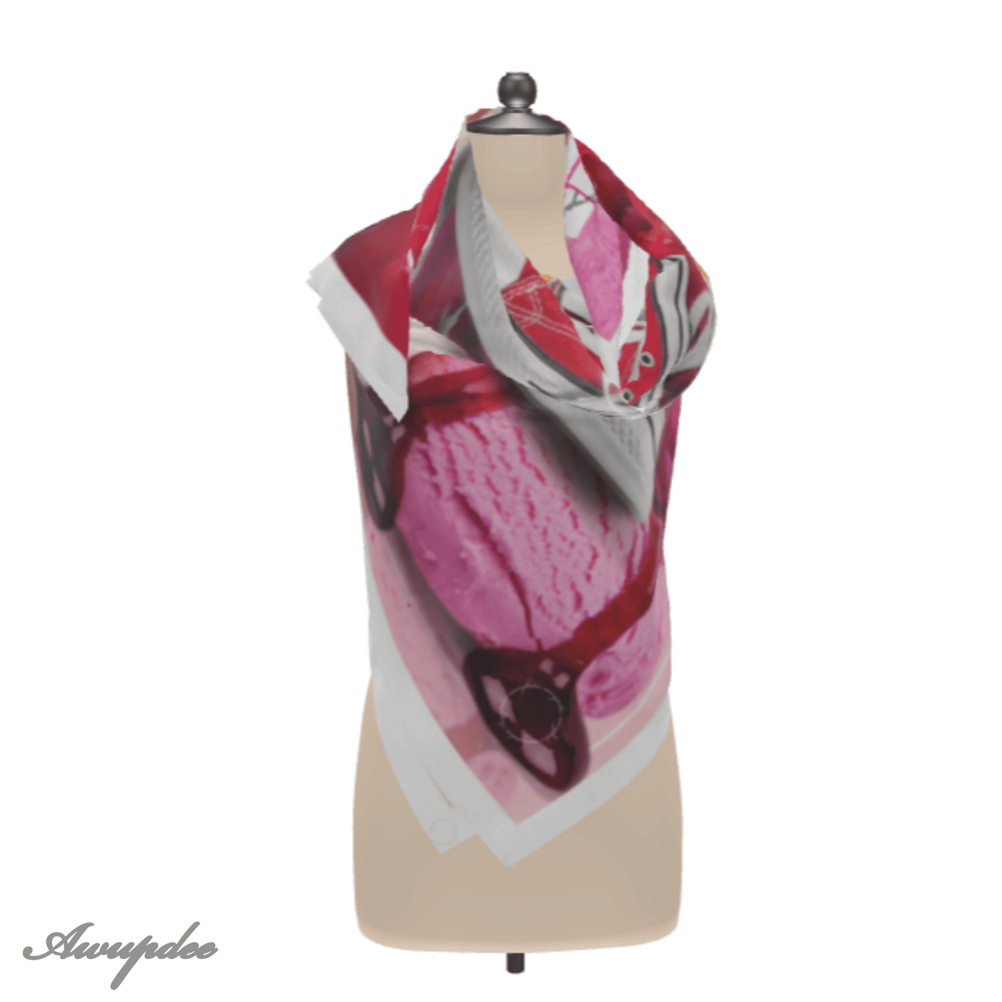 0253 Awupdee Silk Twill Eclectic Scarf Collection "Sneaker Connections"