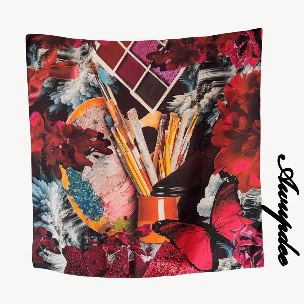 Awupdee Silk Scarf -  " Painters Dream" 5000s Numer 9