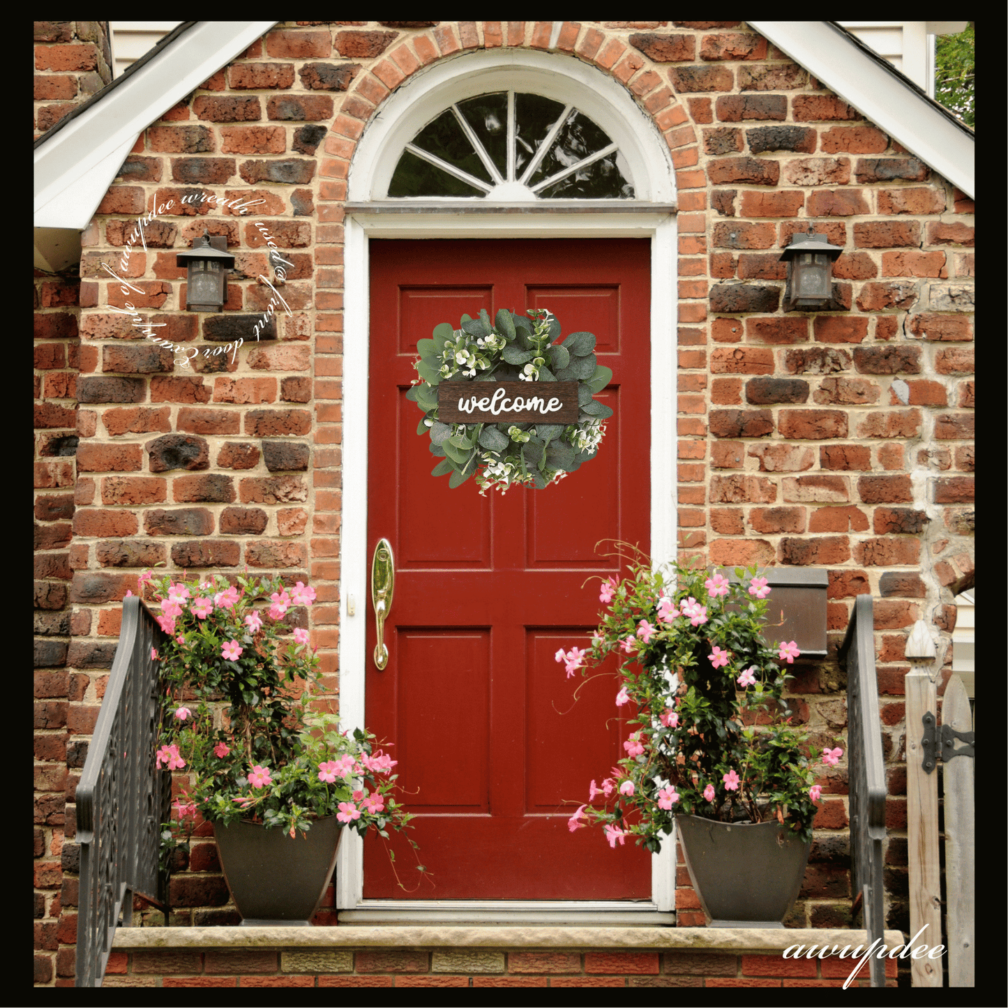 Awupdee Eucalyptus Welcome Door Wreath 30 x 30