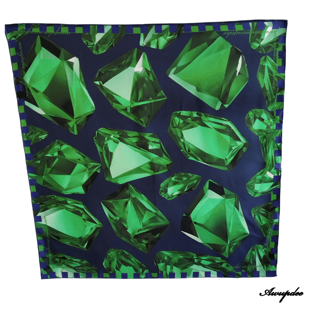 A8004 AWUPDEE WHOLESALE "The Jewels" Silk Scarf