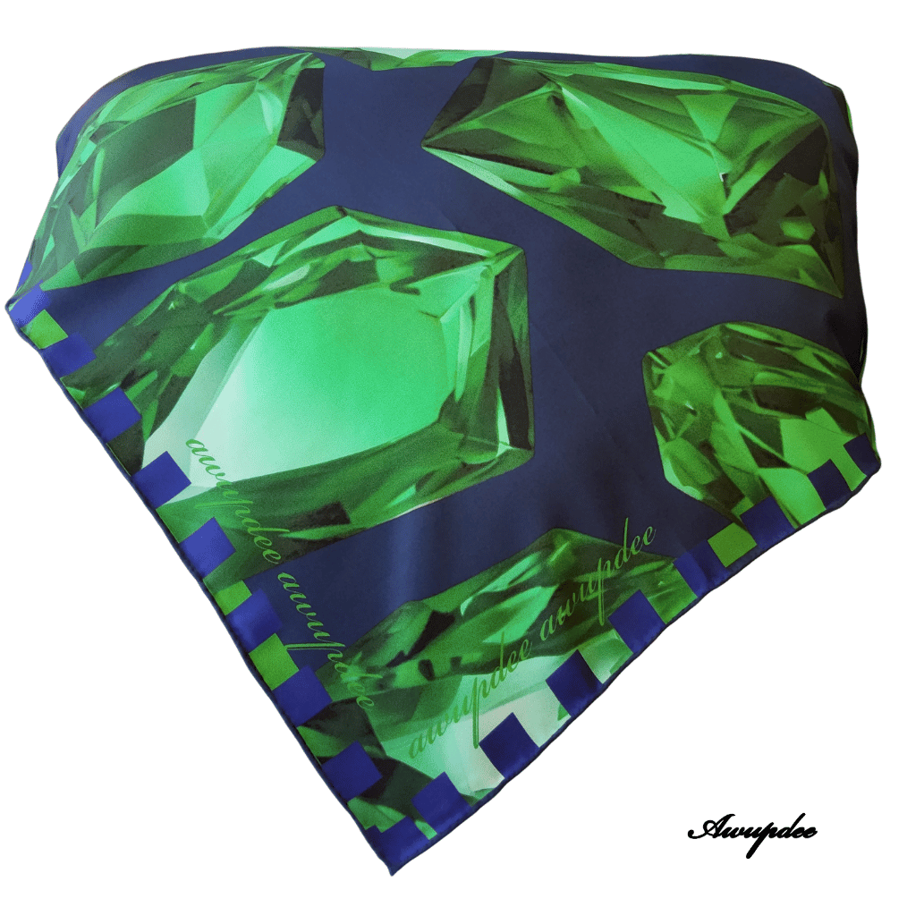 A8004 AWUPDEE WHOLESALE "The Jewels" Silk Scarf