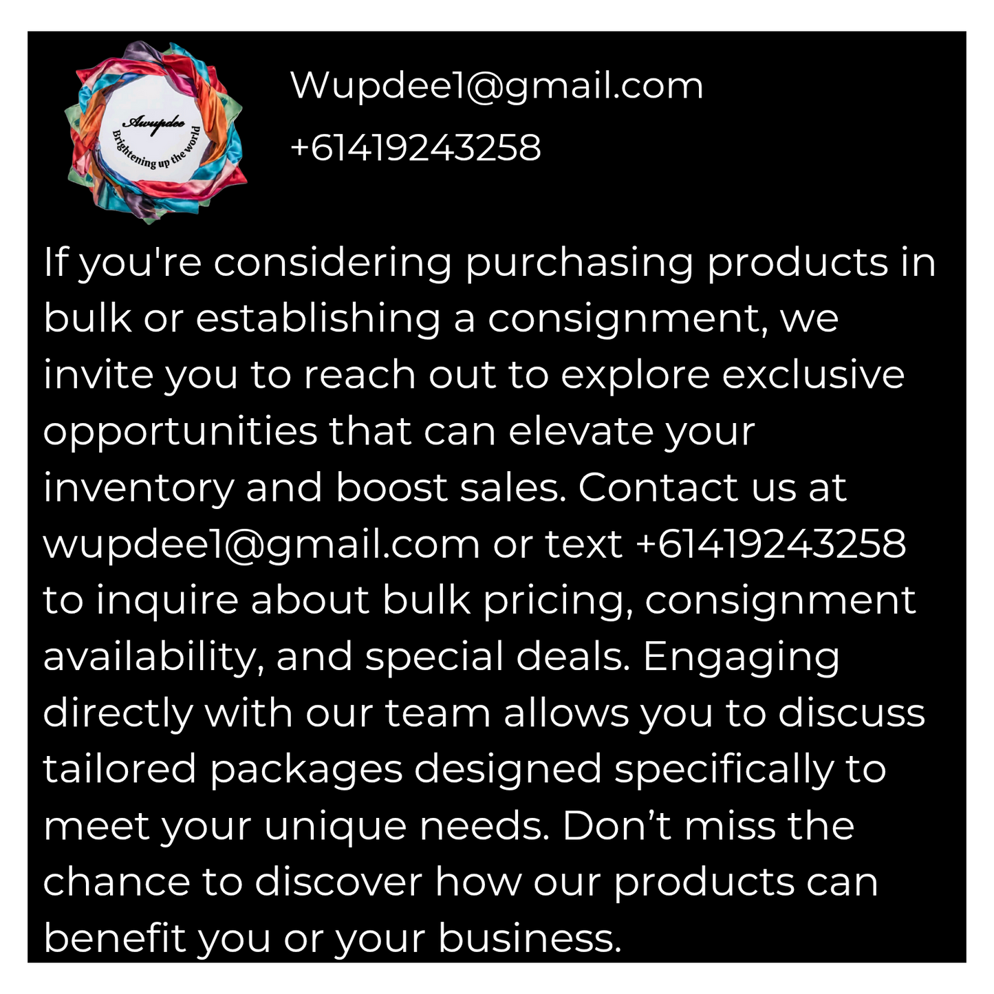 A1 AWUPDEE WHOLESALE - BULK BUYS  & CONSIGNMENTS