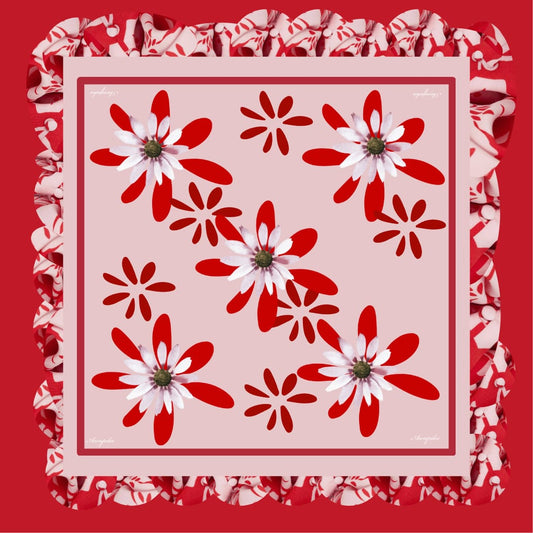 A7012 AWUPDEE WHOLESALE  "Darling Daisies" Silk Scarf