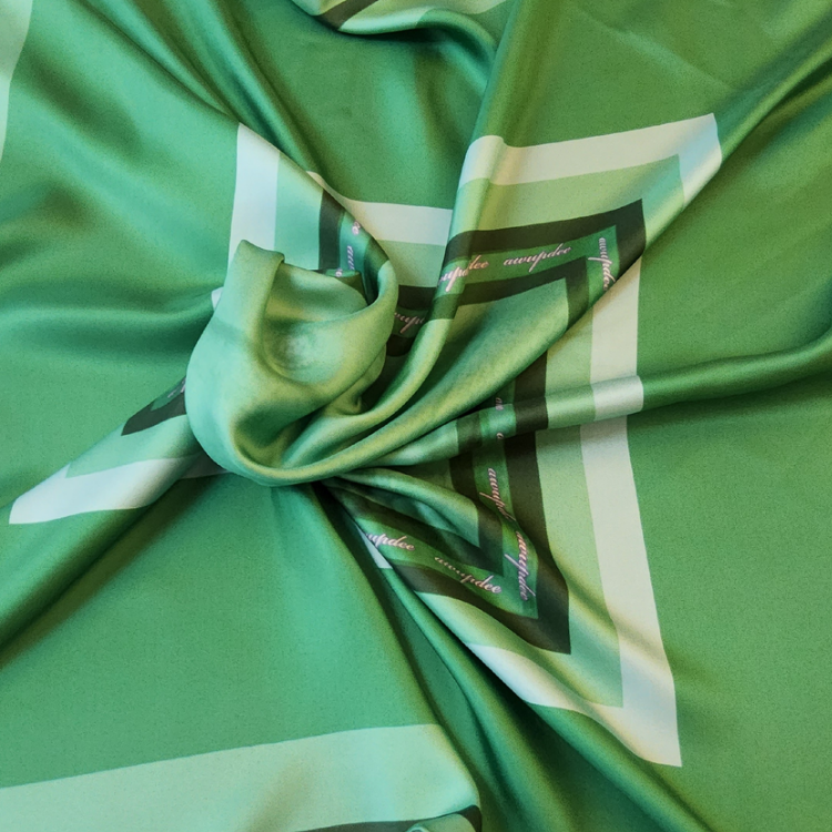 Eighty Eights Collection Silk Scarf - GREEN 88