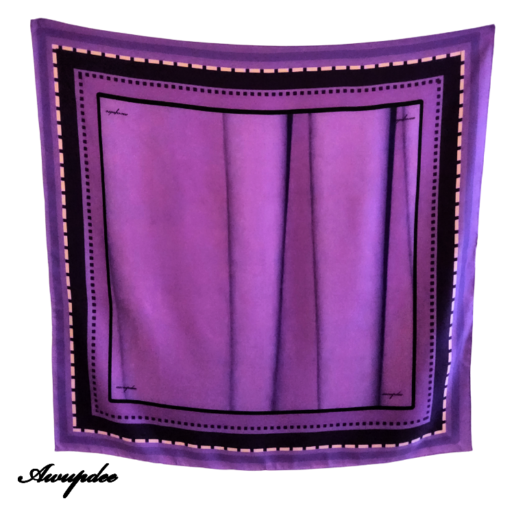 Eighty Eights Collection Silk Scarf - BIG PURPLE 88