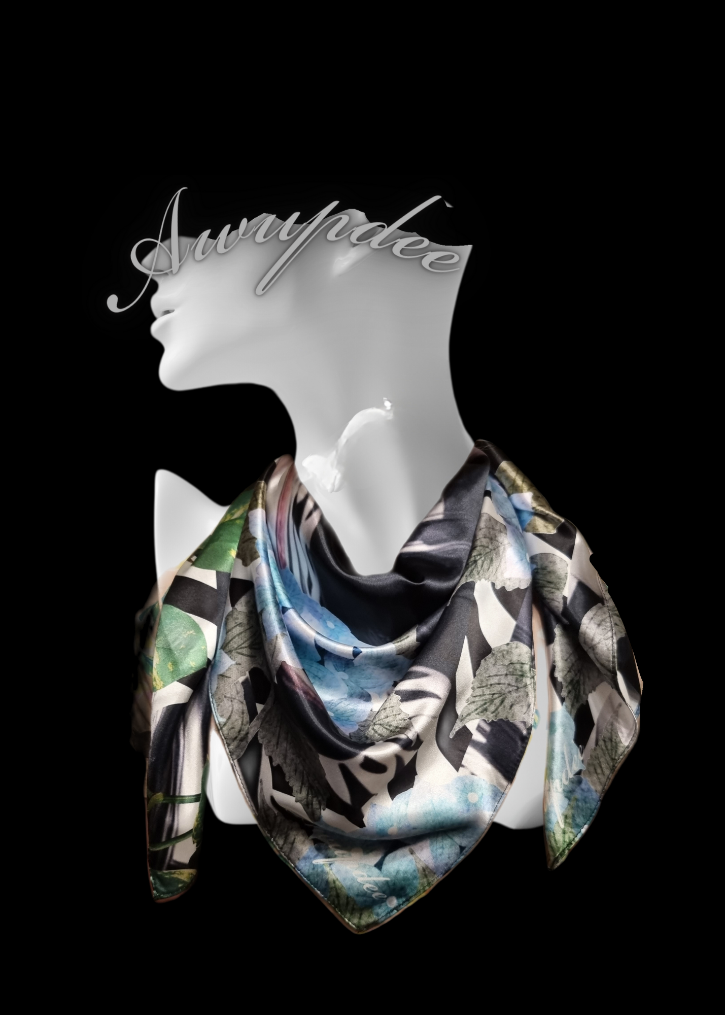 Awupdee Designer Satin Scarf Eclectic 007